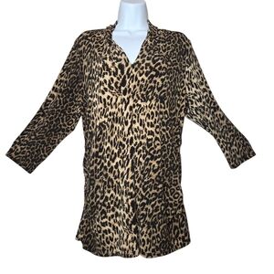Vince Camuto Leopard Print Blouse